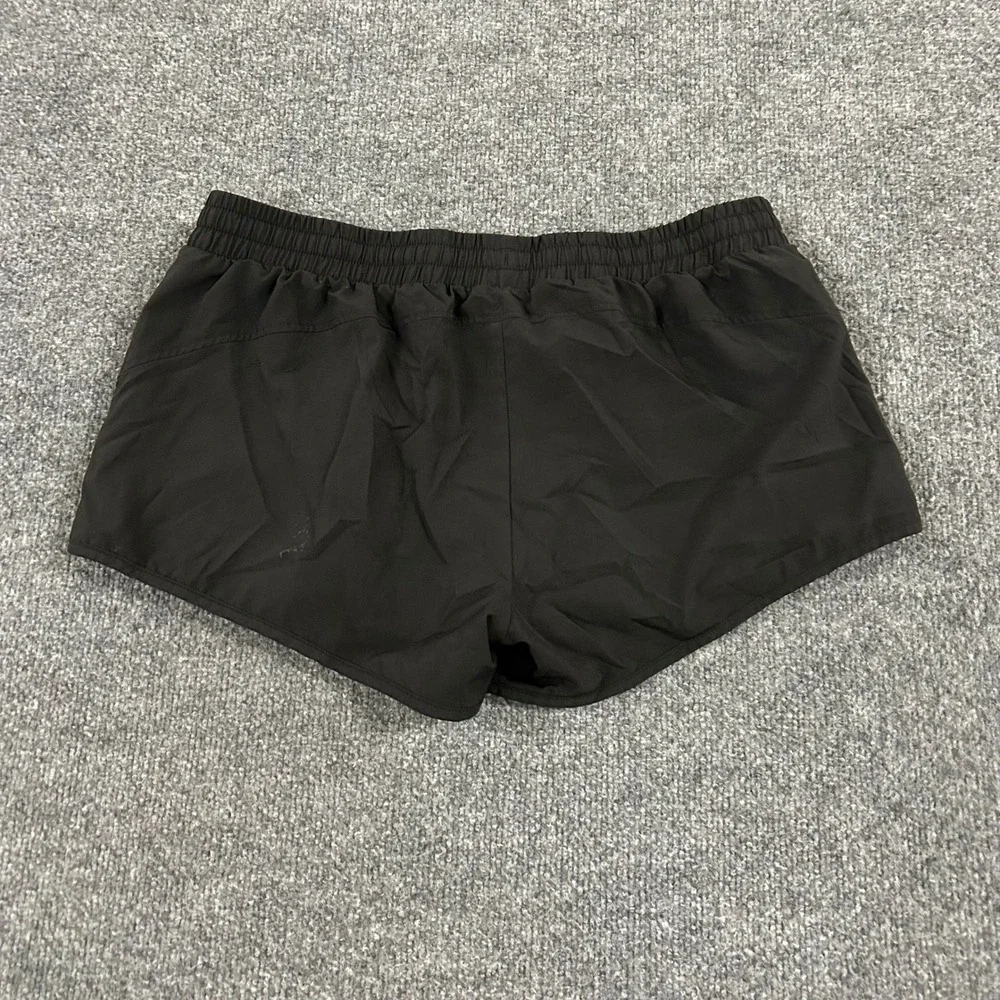 Puma Shorts Womens Size XL Black Athletic Running Mesh Lined Elastic Waist Logo